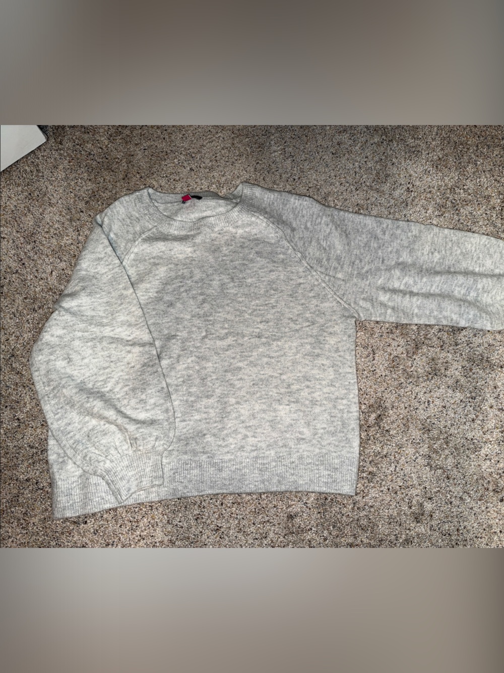Vince Camuto Heather Light Gray Crewneck Sweater